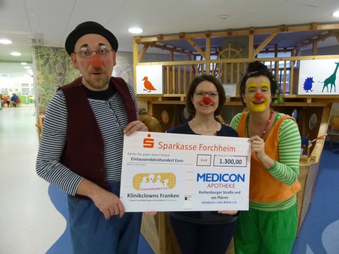 Clownprojekt erhält Spende von Medicon